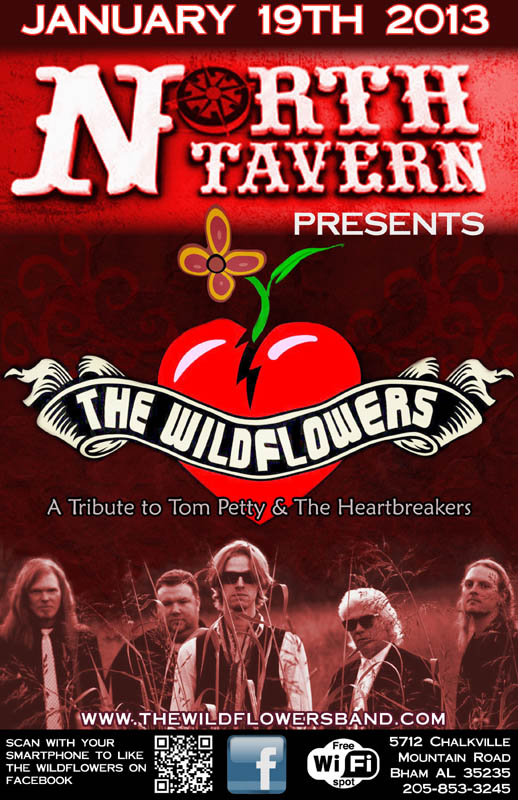The Wildflowers at The North Tavern, Saturday, January 19, 2013